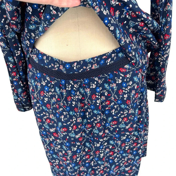 Comptoir Des Cottoniers Blue Floral Skirt Set Skirt and Blouse‎ Size Large - Picture 5 of 11